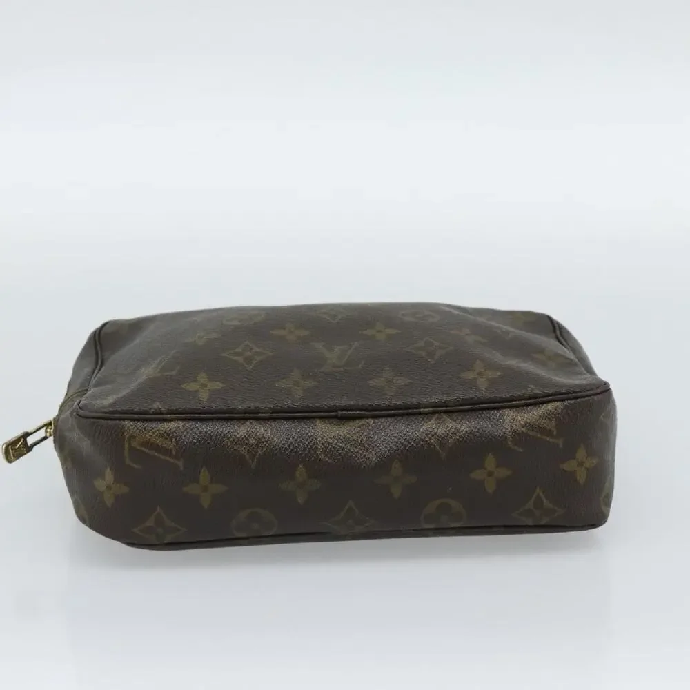 Louis Vuitton Monogram Trousse Toilette 23 Clutch Bag Brown